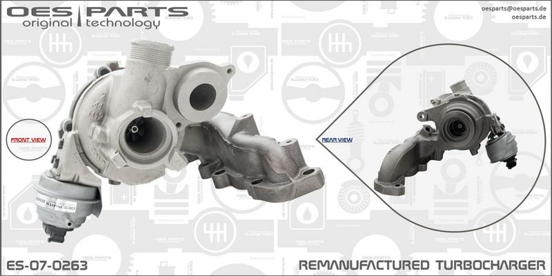 OES PARTS kompresorius, įkrovimo sistema ES-07-0263